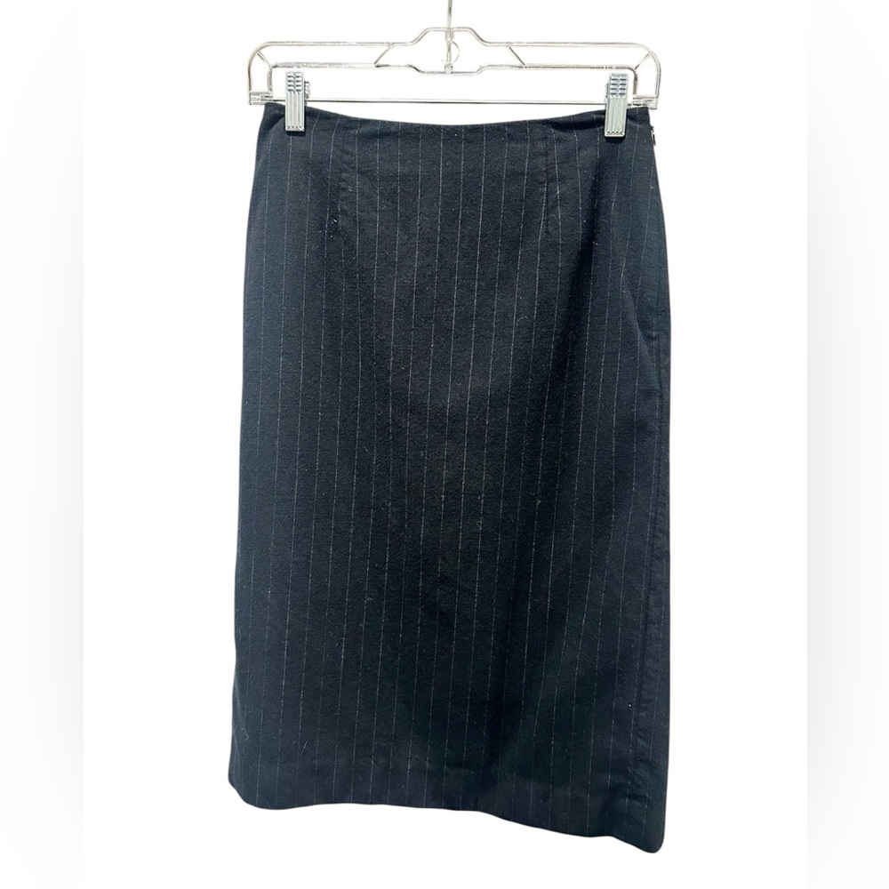 Ann Taylor Loft Petites Wool Pinstripe Skirt 2P